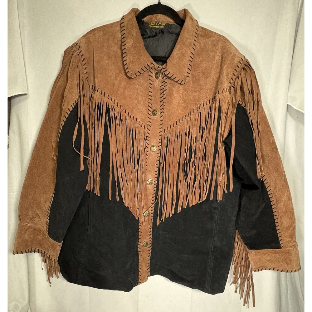 Bob Mackie Leather Jacket Wearable Art Western Women’s XXL 100% Leather